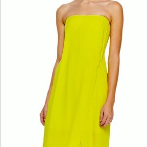 Strapless BCBGMaxazria Yellow size 10
